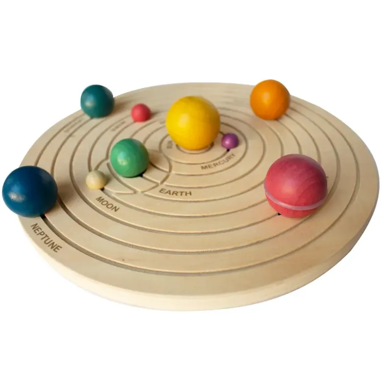 Set 3D-Sonnensystem aus Holz, 22-tlg.