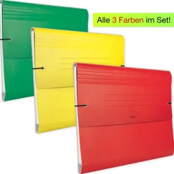 Set Fächermappe aus Pappe A4-Plus, 3-tlg.