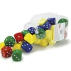 Set Flüster-Spielwürfel, 36-tlg., 4x4 cm, mit Augen, in Dose