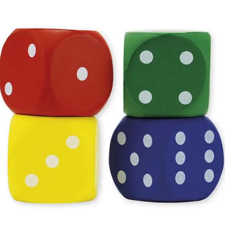 Set Flüster-Würfel mit Augen, 4x4 cm, 4-tlg.