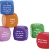Set Flüster-Würfel 6-tlg. Englisch "Fragen", 4 cm