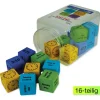 Set Flüster-Würfel "Uhrzeiten", 4,3 cm, 16-tlg.
