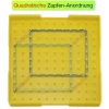 Set Geometrie-Bretter doppelseitig (11x11 Stifte), 23x23 cm, bunt, 6-tlg.