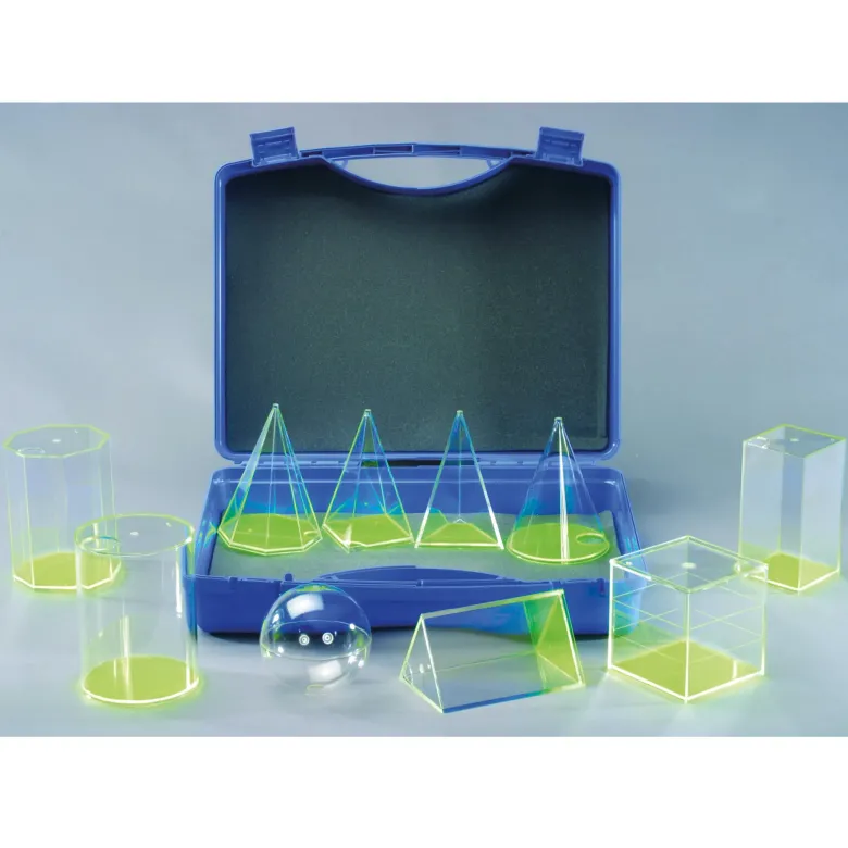 Set Geometrie-Körper zum Befüllen, 10-tlg. im Koffer