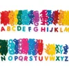 Set Groß-Buchstaben aus Filz, bunt, selbstklebend, 300 Stück