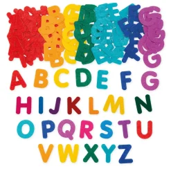 Set Groß-Buchstaben aus Filz, bunt, selbstklebend, 300 Stück