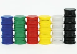 Set Haft-Magnete farbsortiert, 24 mm ø, 50-tlg.