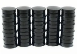 Set Haft-Magnete schwarz, 24 mm ø, 50-tlg.