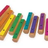 Set Klangbausteine mit Buchenkorpus, bunt, 10 Stück mit Schlägel