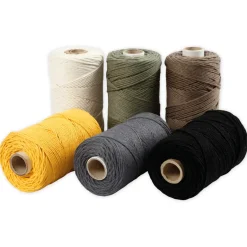 Set Makramee-Kordel 2 mm, 330 g, 6 Stück