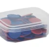 Set Material-Boxen aus Kunststoff, 10 Stück, 86x112x33 mm
