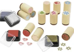Set Mini-Holzstempel "Weihnachten", 16-tlg.