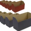 Set Natura-Karteikasten aus Pappe A5, farbig, nach vorn abfallend, planliegend, 5 Stück