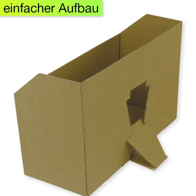 Set Natura-Karteikasten aus Pappe A5, nach vorne abfallend, planliegend, 5 Stück