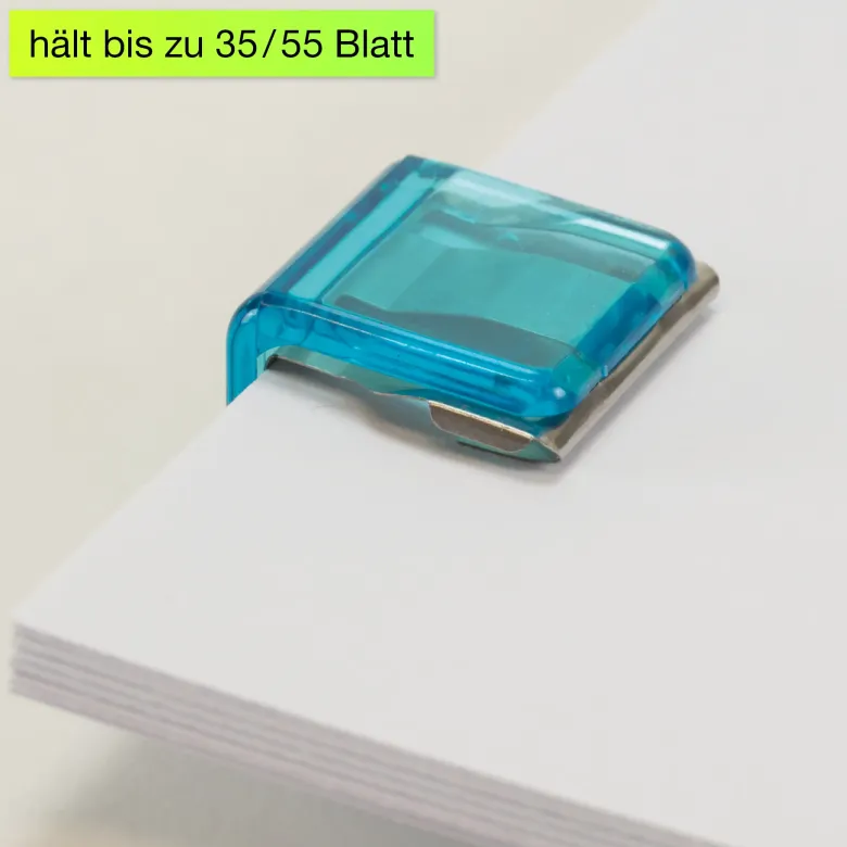 Set Papierstapel-Klammern, 5-tlg., transparent