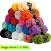 Set Polyacryl-Garn 2-fädig, 20 Farben à 50 g
