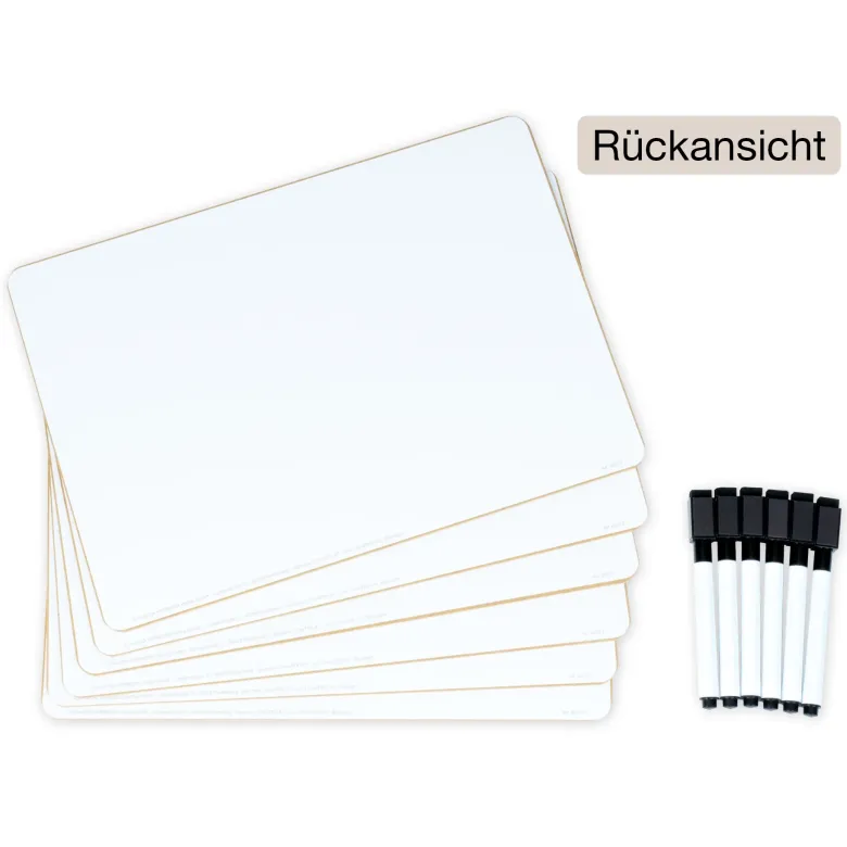 Set Prima-Colori Whiteboard mit Punktraster und Blanko A4, 6 Stück