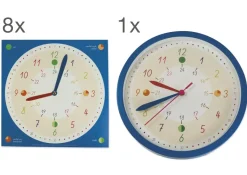 Set Wand-Lernuhr und Demo-Lernuhren, 9-tlg.