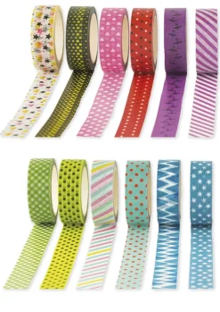 Set WASHI Tape, 12 Rollen