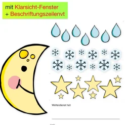 Set Wetter-Fensterfolien A3, 6-tlg., statisch