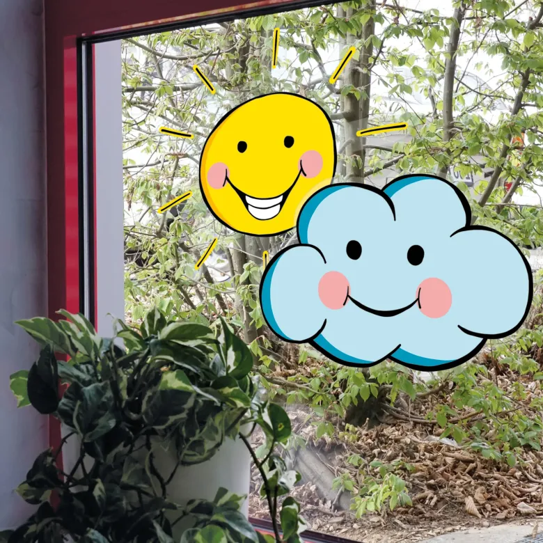Set Wetter-Fensterfolien A3, 6-tlg., statisch
