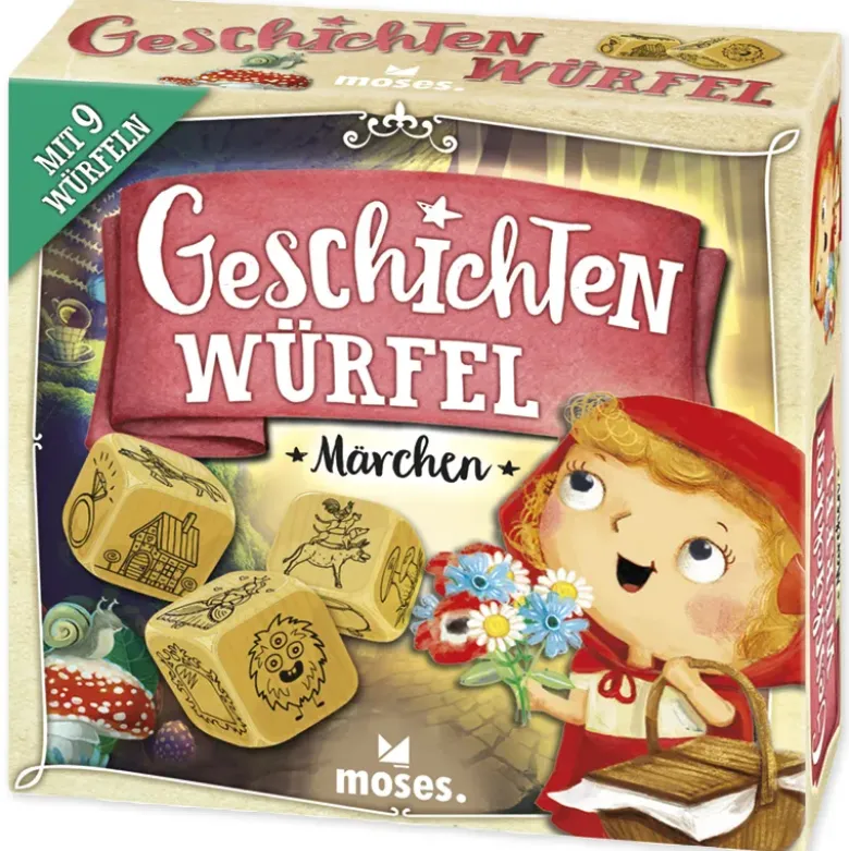 Set Würfel "Geschichten - Märchen", 9-tlg., 25 mm