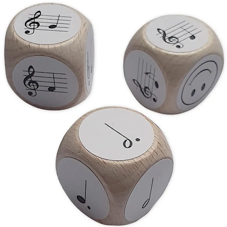 Set Würfel "Noten und Notenwerte", 3-tlg.