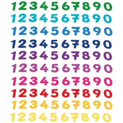 Set Zahlen aus Filz, bunt, selbstklebend, 300 Stück