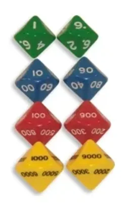 Set Zehnseitiger Würfel 8-tlg., ca. 20 mm