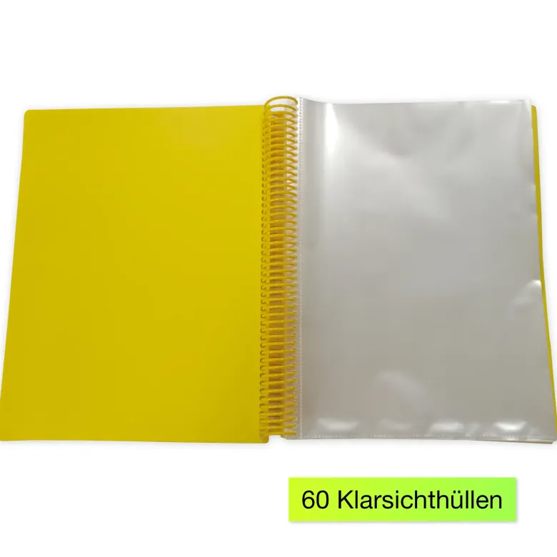Sichthüllen-Mappe A4 mit 60 Klarsichttaschen