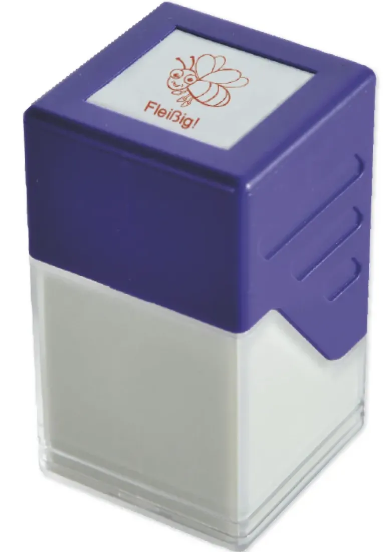 Siebdruck-Stempel "Perpetuum", Biene "Fleißig!"