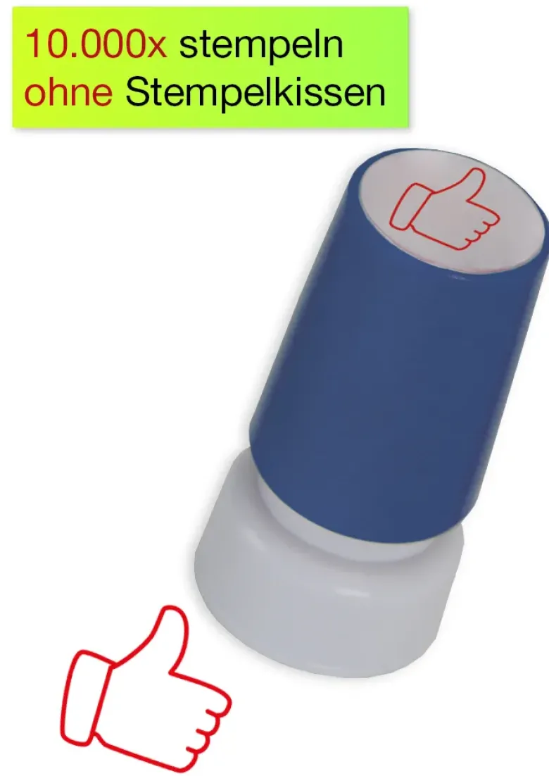 Siebdruck-Stempel "Perpetuum", "Daumen modern"