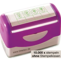 Siebdruck-Stempel "Perpetuum", "4 Gesichter"