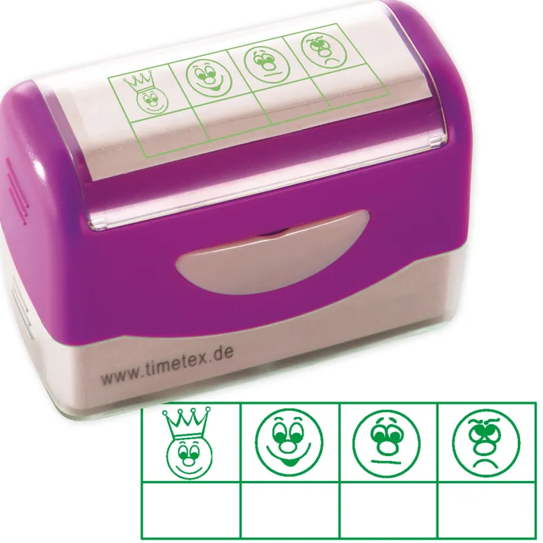Siebdruck-Stempel "Perpetuum", "4 Gesichter"