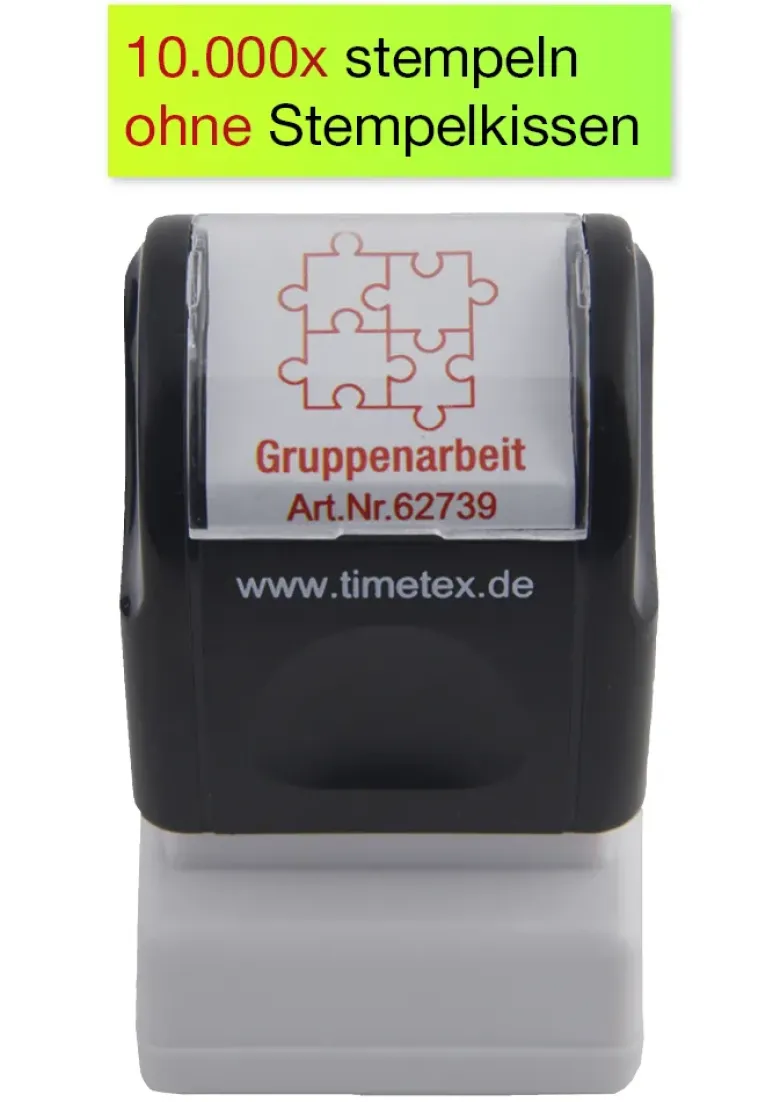 Siebdruck-Stempel "Perpetuum", "Gruppenarbeit"