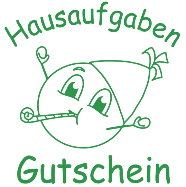 Siebdruck-Stempel "Perpetuum", "Hausaufgaben-Gutschein"