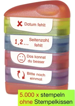 Siebdruck-Stempel "Perpetuum", 4 in 1, "Datum fehlt"