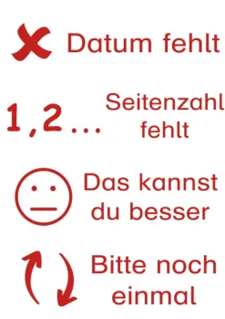 Siebdruck-Stempel "Perpetuum", 4 in 1, "Datum fehlt"
