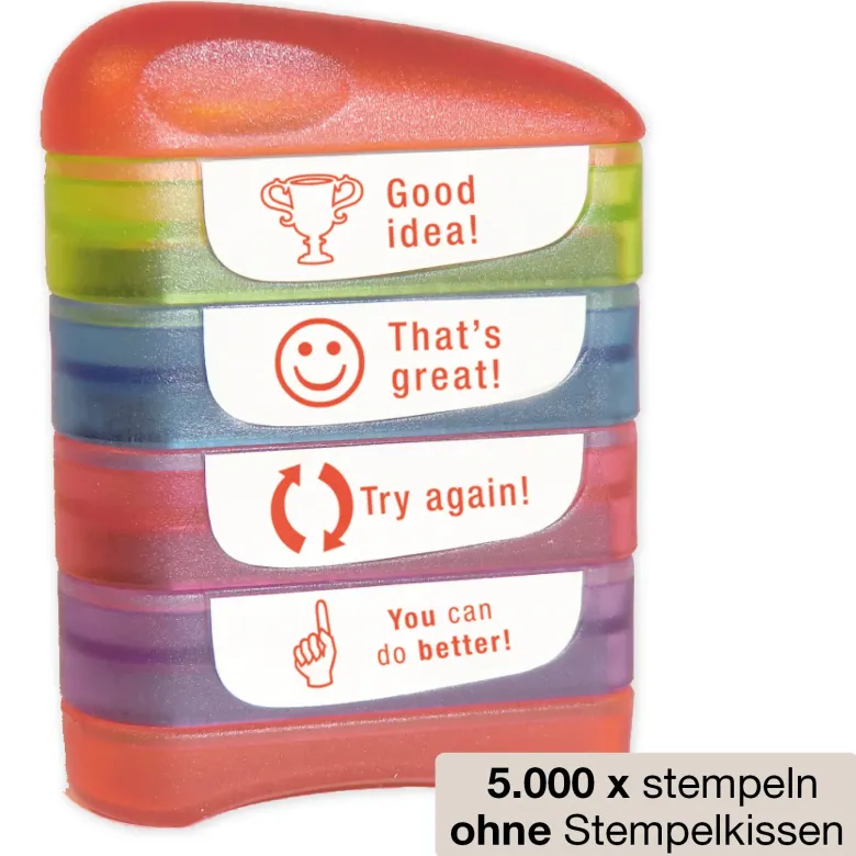 Siebdruck-Stempel "Perpetuum", 4 in 1, "Good idea"