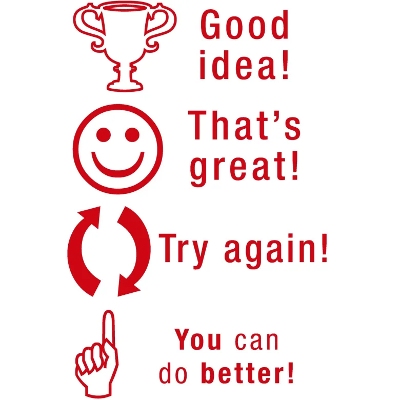 Siebdruck-Stempel "Perpetuum", 4 in 1, "Good idea"
