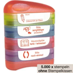 Siebdruck-Stempel "Perpetuum", 4 in 1, "Unterschrift"