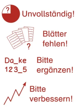 Siebdruck-Stempel "Perpetuum", 4 in 1, "Unvollständig"