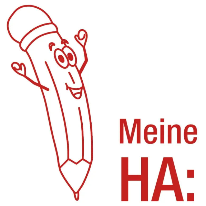 Siebdruck-Stempel "Perpetuum", "Meine Hausaufgaben"