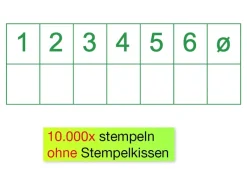 Siebdruck-Stempel "Perpetuum", "Notenspiegel"