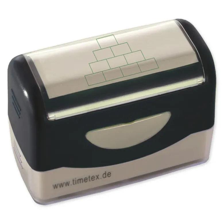 Siebdruck-Stempel "Perpetuum", "Rechen-Pyramide"