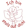 Siebdruck-Stempel "Perpetuum" rund "Ich bin stolz auf dich"