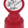 Siebdruck-Stempel "Perpetuum" rund "Rabe"