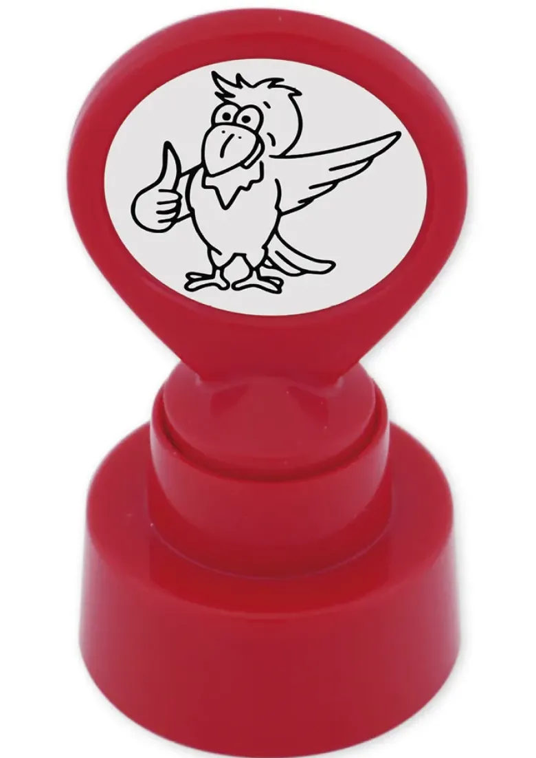 Siebdruck-Stempel "Perpetuum" rund "Rabe"