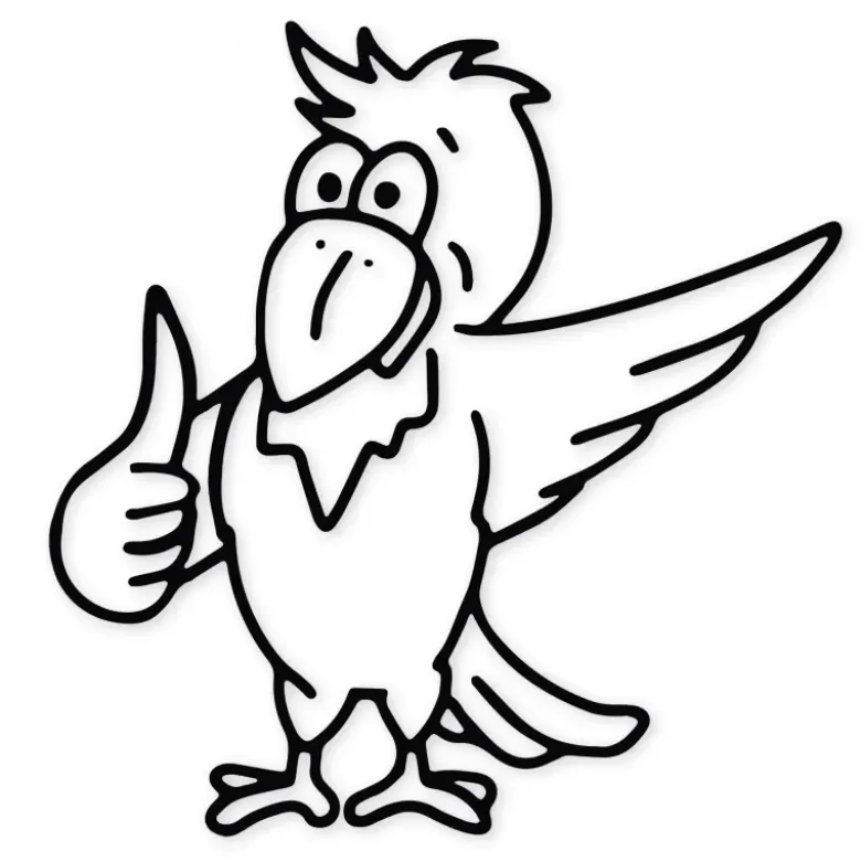 Siebdruck-Stempel "Perpetuum" rund "Rabe"