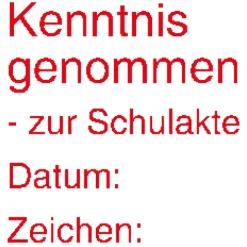 Siebdruck-Stempel "Perpetuum", "Schulakte"